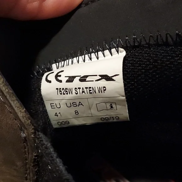 TCX T-DRY Ortholite Leather Waterproof Steel Toe Motorcycle Boot Sz 8 - Picture 10 of 13